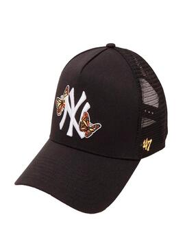 GORRA BRAND47 NY TRUCKER MARIPOSAS NEGRO