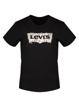 Camiseta Levi´s W Negra Flor