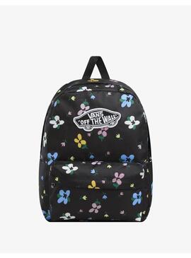 Mochila Vans Patin Negra/Flores