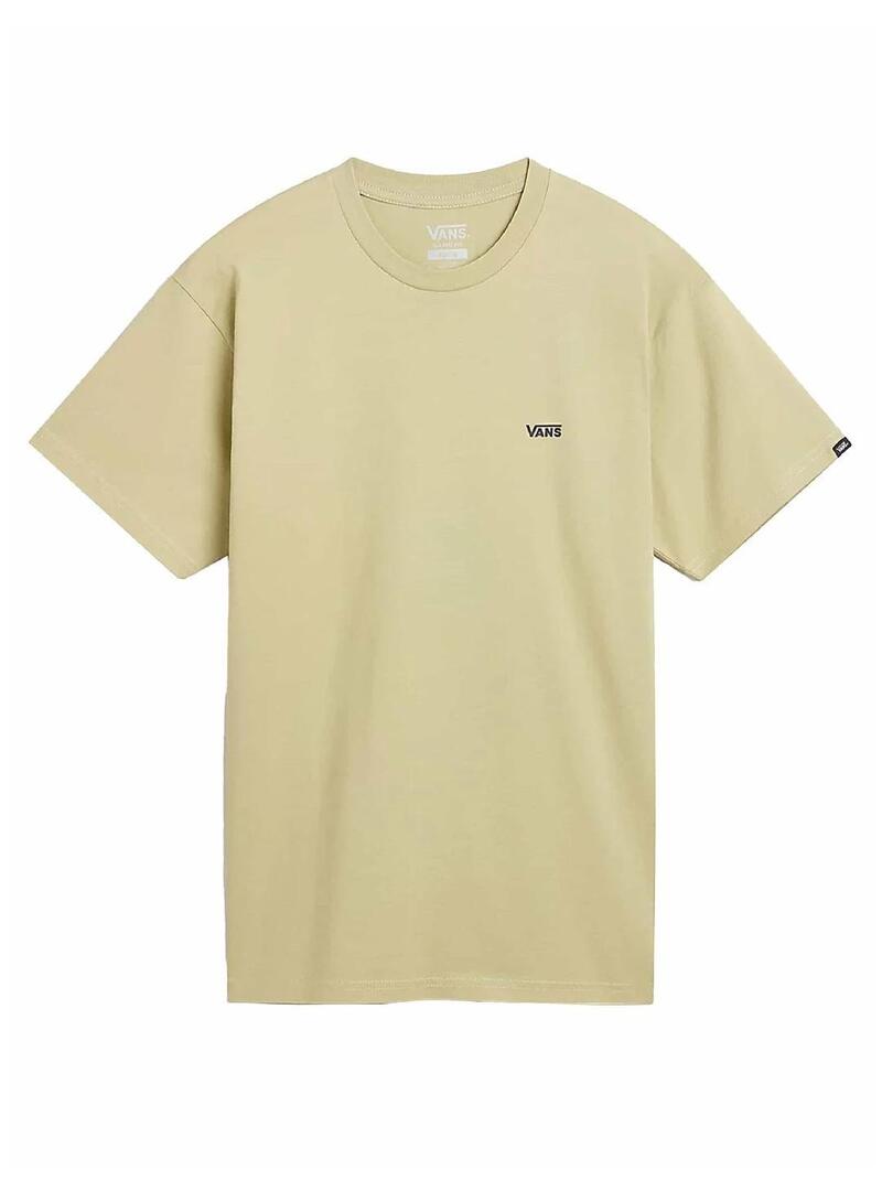 Camiseta Vans Left Chest Logo Beige/Verdoso