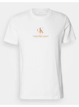 Camiseta CK Shadow Logo Blanco