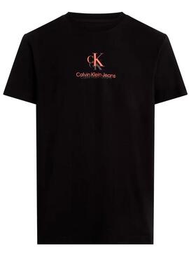 Camiseta CK Shadow Logo Negro