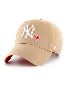 GORRA BRAND47 NY CLEAN UP CORAZON BEIGE