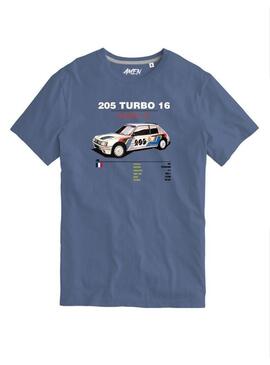 Camiseta Amen Peugeot 205 Azul