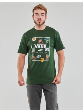 Camiseta Vans Classic Print Box Verde